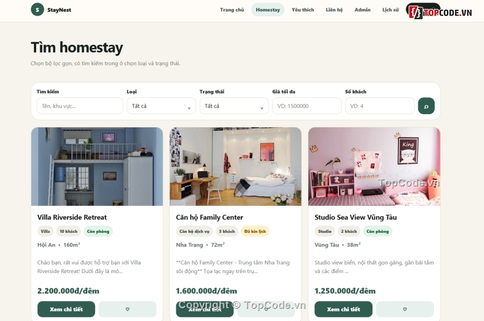 AI,homstay,đặt lịch homstay